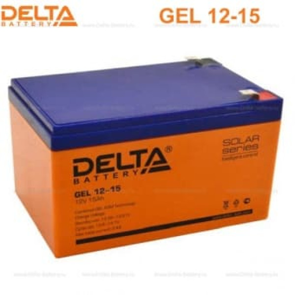 Аккумуляторная батарея Delta GEL 12-15 (12V / 15Ah) в Перми