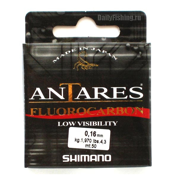 Леска зимняя Shimano Antares Fluorocarbon 30 м. 0,08 мм в Перми